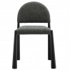 Modway Hayley Upholstered Fabric Dining Side Chair Black Anthracite Front
