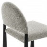Modway Hayley Upholstered Fabric Dining Side Chair Black Camel