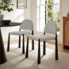 Modway Hayley Upholstered Fabric Dining Side Chair Black Camel