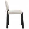 Modway Hayley Upholstered Fabric Dining Side Chair Black Cream Side