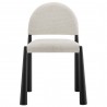 Modway Hayley Upholstered Fabric Dining Side Chair Black Cream Front