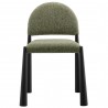 Modway Hayley Upholstered Fabric Dining Side Chair Black Leaf