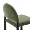 Modway Hayley Upholstered Fabric Dining Side Chair Black Leaf