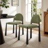 Modway Hayley Upholstered Fabric Dining Side Chair Black Leaf