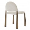 Modway Hayley Upholstered Fabric Dining Side Chair Brass Cream