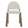 Modway Hayley Upholstered Fabric Dining Side Chair Brass Cream