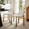 Modway Hayley Upholstered Fabric Dining Side Chair Brass Cream