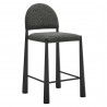 Modway Hayley Upholstered Fabric Counter Stool Black Anthracite