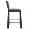 Modway Hayley Upholstered Fabric Counter Stool Black Anthracite Side