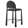 Modway Hayley Upholstered Fabric Counter Stool Black Anthracite Back