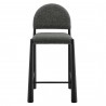Modway Hayley Upholstered Fabric Counter Stool Black Anthracite Front