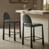 Modway Hayley Upholstered Fabric Counter Stool Black Anthracite