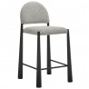 Modway Hayley Upholstered Fabric Counter Stool Black Camel Side