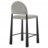 Modway Hayley Upholstered Fabric Counter Stool Black Camel Back