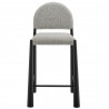 Modway Hayley Upholstered Fabric Counter Stool Black Camel Front