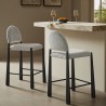 Modway Hayley Upholstered Fabric Counter Stool Black Camel