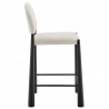 Modway Hayley Upholstered Fabric Counter Stool Black Cream Side