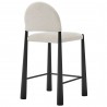 Modway Hayley Upholstered Fabric Counter Stool Black Cream Back