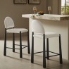 Modway Hayley Upholstered Fabric Counter Stool Black Cream