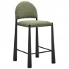 Modway Hayley Upholstered Fabric Counter Stool Black Leaf