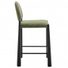Modway Hayley Upholstered Fabric Counter Stool Black Leaf Side