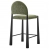 Modway Hayley Upholstered Fabric Counter Stool Black Leaf Back