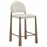 Modway Hayley Upholstered Fabric Counter Stool Brass Cream