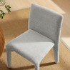 Modway Rhodes Fabric Upholstered Dining Chair Side Gray Top