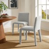 Modway Rhodes Fabric Upholstered Dining Chair Side Gray Set