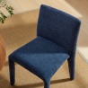 Modway Rhodes Fabric Upholstered Dining Chair Side Blue Top