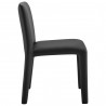 Modway Rhodes Vegan Leather Upholstered Dining Chair Black Side