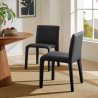 Modway Rhodes Vegan Leather Upholstered Dining Chair Black