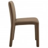 Modway Rhodes Vegan Leather Upholstered Dining Chair Brown Side