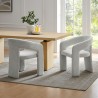 Modway Oslo Barrel Fabric Upholstered Dining Accent Chair Dove Gray Set