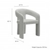 Modway Oslo Barrel Fabric Upholstered Dining Accent Chair Dove Gray 1