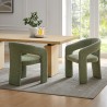 Modway Oslo Barrel Fabric Upholstered Dining Accent Chair Green Set
