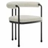 Modway Turin Curved Back Boucle and Metal Dining Accent Chair - Modway Turin Curved Back Boucle and Metal Dining Accent Chair