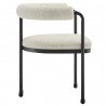 Modway Turin Curved Back Boucle and Metal Dining Accent Chair Side