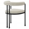 Modway Turin Curved Back Boucle and Metal Dining Accent Chair Back