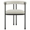 Modway Turin Curved Back Boucle and Metal Dining Accent Chair Front - Modway Turin Curved Back Boucle and Metal Dining Accent Chair Front