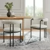 Modway Turin Curved Back Boucle and Metal Dining Accent Chair - Modway Turin Curved Back Boucle and Metal Dining Accent Chair
