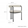 Modway Turin Curved Back Boucle and Metal Dining Accent Chair