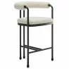 Modway Turin Curved Back Boucle and Metal Counter Stool - Modway Turin Curved Back Boucle and Metal Counter Stool