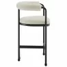 Modway Turin Curved Back Boucle and Metal Counter Stool Side - Modway Turin Curved Back Boucle and Metal Counter Stool Side