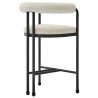Modway Turin Curved Back Boucle and Metal Counter Stool Back