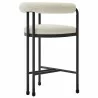 Modway Turin Curved Back Boucle and Metal Counter Stool Back - Modway Turin Curved Back Boucle and Metal Counter Stool Back