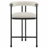 Modway Turin Curved Back Boucle and Metal Counter Stool Front - Modway Turin Curved Back Boucle and Metal Counter Stool Front