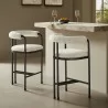 Modway Turin Curved Back Boucle and Metal Counter Stool - Modway Turin Curved Back Boucle and Metal Counter Stool