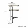 Modway Turin Curved Back Boucle and Metal Counter Stool - Modway Turin Curved Back Boucle and Metal Counter Stool