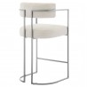 Modway Huron Curved Back Fabric and Metal Counter Stool Cream Back